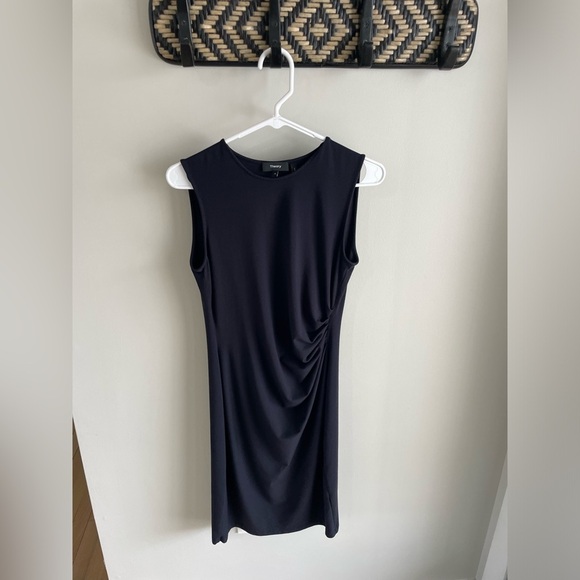Theory Twist-Front Dress - Night Sky Navy - Size Medium - Picture 5 of 14